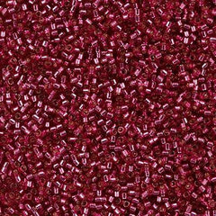 25g Miyuki Delica Seed Bead 11/0 Silver Lined Pink Rose DB1341