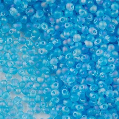 Miyuki Drop Fringe Seed Bead Matte Light Blue AB 24g Tube (148FR)