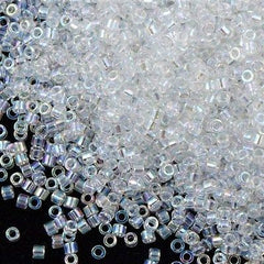 25g Miyuki Delica Seed Bead 11/0 24kt Gold Lined Opal DB230