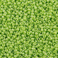 50g Toho Round Seed Bead 11/0 Opaque Luster Sour Apple (131)