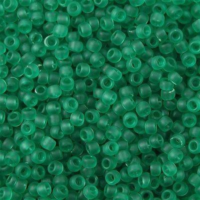 50g Toho Round Seed Bead 11/0 Transparent Matte Soft Green (72F)