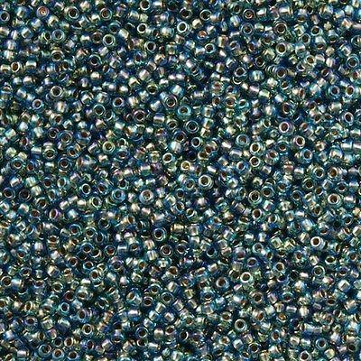 50g Toho Round Seed Bead 11/0 Inside Color Lined Gold Aqua AB (995)