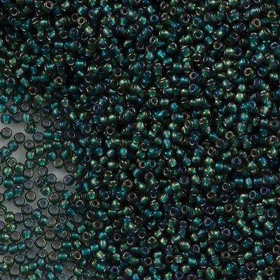 50g Toho Round Seed Bead 11/0 Inside Color Lined Forest Green (270)