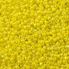 50g Toho Round Seed Bead 11/0 Opaque Yellow AB (402)