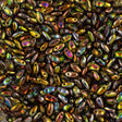 Czech Rizo 2.5x6mm Bead Crystal Magic Green (00030MYB)