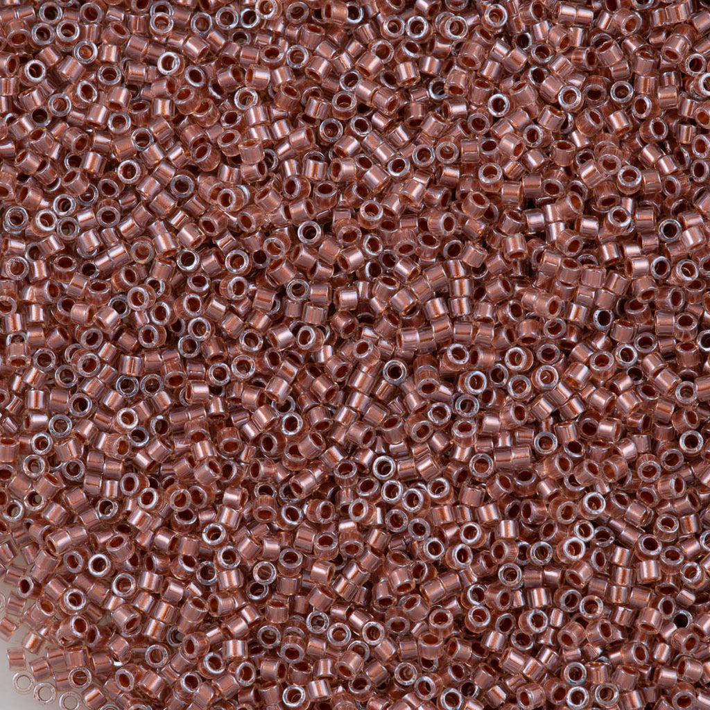 25g Miyuki Delica Seed Bead 11/0 Inside Dyed Color Pink Copper DB1704