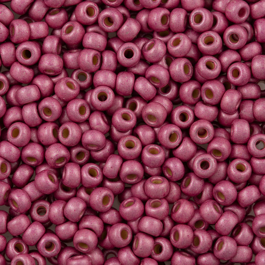 Miyuki Round Seed Bead 6/0 Duracoat Matte Galvanized Hot Pink (4210F)