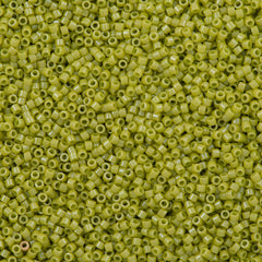 Miyuki Delica Seed Bead 11/0 Opaque Lime Luster 2-inch Tube DB262