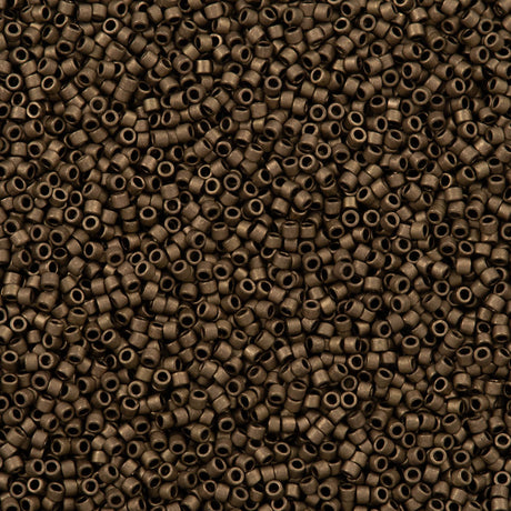 25g Miyuki Delica seed bead 11/0 Metallic Matte Bronze DB322