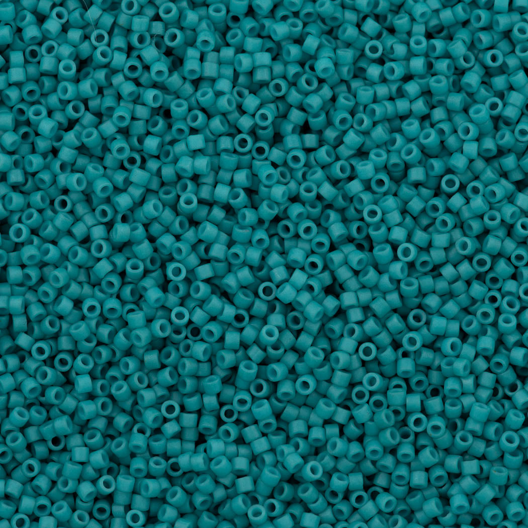 25g Miyuki Delica Seed Bead 11/0 Matte Opaque Dyed Dark Capri