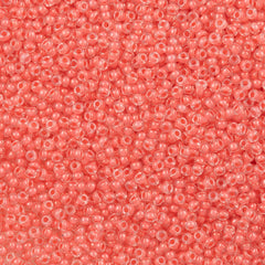 10g Miyuki Round Seed Bead 11/0 Inside Color Lined Pink Grapefruit (204)