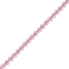 24 Preciosa Crystal 4mm Round Bead Pink Sapphire (70220)