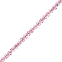24 Preciosa Crystal 4mm Round Bead Pink Sapphire (70220)