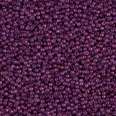 Toho Round Seed Bead 15/0 Transparent Dark Amethyst Gold Luster 2.5-inch Tube (205)