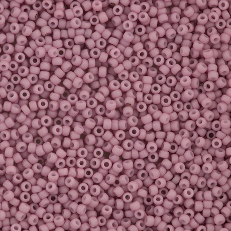 Toho Round Seed Bead 15/0 Opaque Matte Pastel Plumeria 2.5-inch Tube (765)