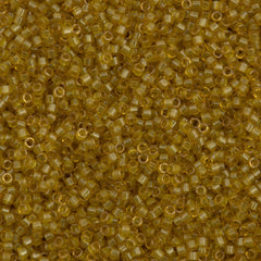 Miyuki Delica Seed Bead 11/0 Transparent Sunflower Gold Luster 2-inch Tube DB118