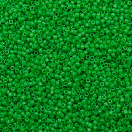 Miyuki Delica Seed Bead 11/0 Duracoat Dyed Opaque Fiji Green 2-inch Tube DB2126