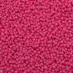 Miyuki Round Seed Bead 11/0 Opaque Matte Dyed Bright Pink 22g Tube (2045)