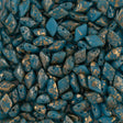 Gemduo Bead 8x5mm Gold Splash Turquoise Blue 2-Inch Tube (63030GSP)