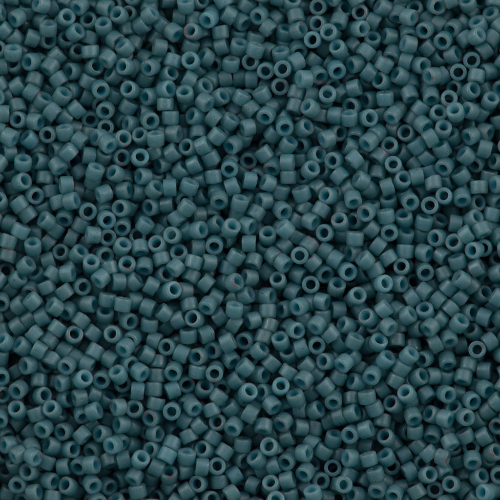 25g Miyuki Delica Seed Bead 11/0 Matte Opaque Dyed Blue Grey DB792