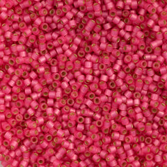 Miyuki Delica Seed Bead 11/0 Duracoat Dyed Semi-Matte Silver Lined Hibiscus 2-inch Tube DB2175