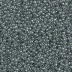 Toho Round Seed Bead 11/0 Transparent Black Diamond Luster 2.5-inch Tube (112)