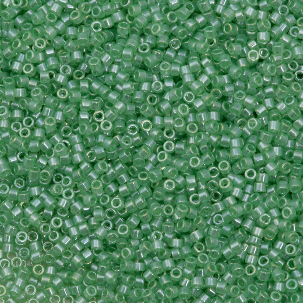 25g Miyuki Delica Seed Bead 11/0 Crystal Glazed Luster Cucumber DB1483