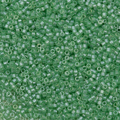Miyuki Delica Seed Bead 11/0 Crystal Glazed Luster Cucumber 2-inch Tube DB1483