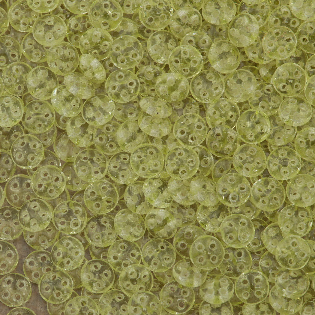 CzechMates 6mm Four Hole QuadraLentil Jonquil Beads 15g (80130)
