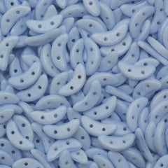 CzechMates 3x10mm Two Hole Crescent Opaque Serenity Beads 15g (00010PS)