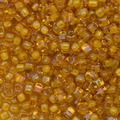 Miyuki Triangle Seed Bead 5/0 Inside Color Lined Topaz Luster 21g Tube (1161)