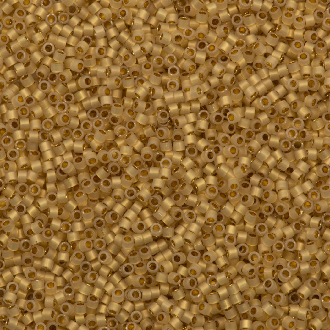 Miyuki Delica Seed Bead 11/0 24kt Gold Lined Opal 2-inch Tube DB230