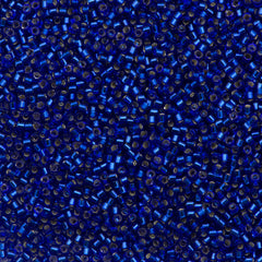 25g Miyuki Delica seed bead 11/0 Silver Lined Cobalt DB47