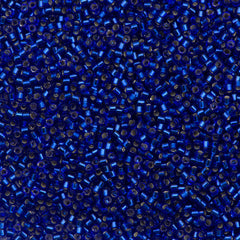 100g Miyuki Delica seed bead 11/0 Silver Lined Cobalt DB47