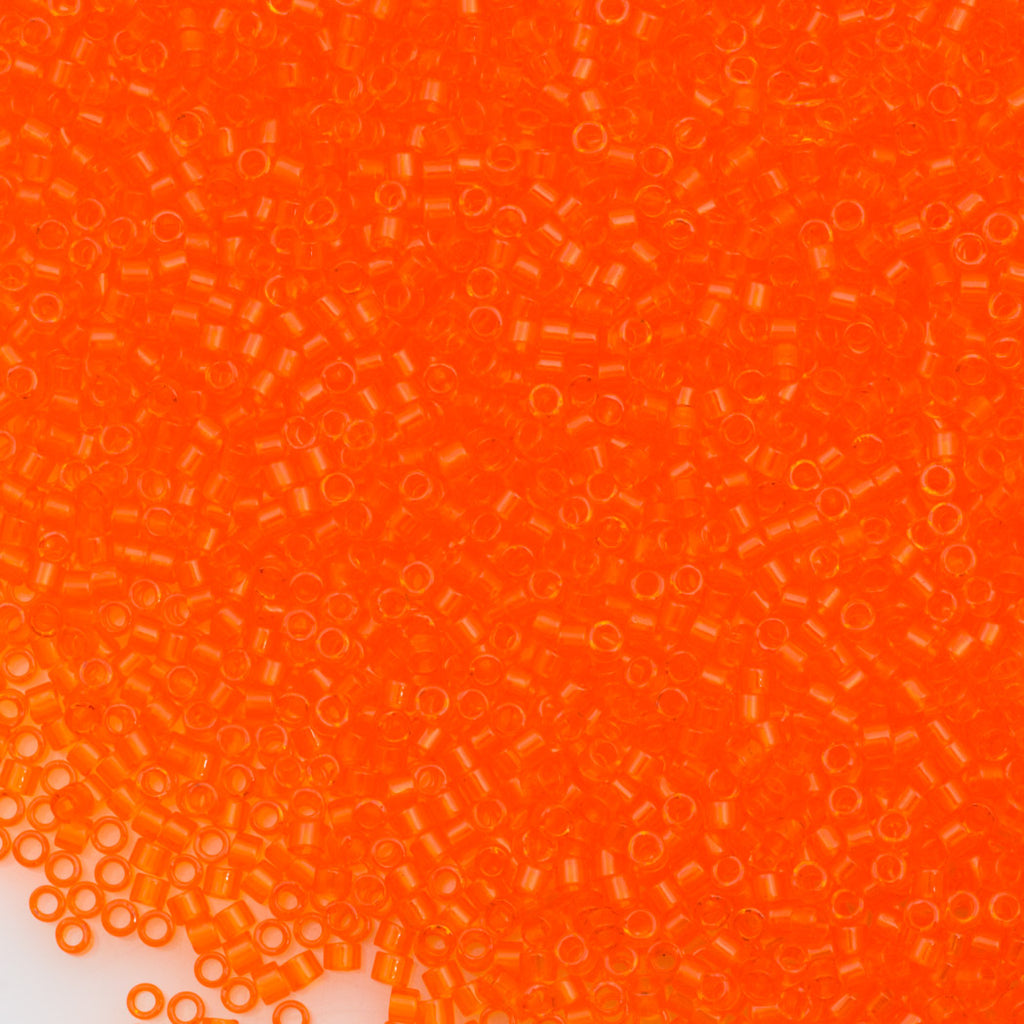 Miyuki Delica Seed Bead 11/0 Transparent Orange 2-inch Tube DB703