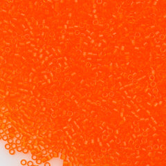 25g Miyuki Delica Seed Bead 11/0 Transparent Orange DB703