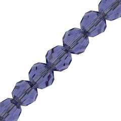 24 Preciosa Czech Crystal 4mm MC Round Bead Tanzanite (20410)