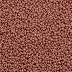 50g Czech Seed Bead 10/0 Opaque Terra Dusty Rose (07633)