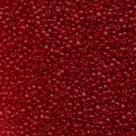 Toho Round Seed Bead 11/0 Transparent Garnet 2.5-inch Tube (5C)