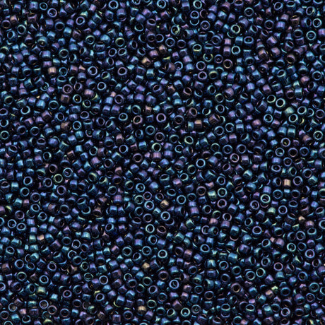 Toho Round Seed Bead 15/0 Metallic Navy Iris 2.5-inch Tube (88)