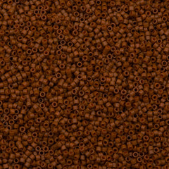 Miyuki Delica Seed Bead 11/0 Matte Opaque Dyed Rusty Brown 2-inch Tube DB794