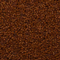 25g Miyuki Delica Seed Bead 11/0 Matte Opaque Dyed Rusty Brown DB794