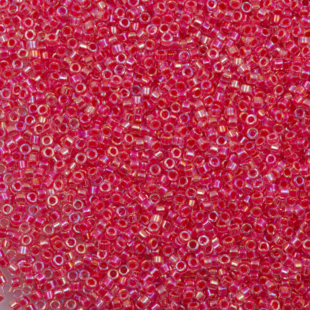 Miyuki Delica Seed Bead 11/0 Light Cranberry AB 2-inch Tube DB75