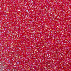 Miyuki Delica Seed Bead 11/0 Light Cranberry AB 2-inch Tube DB75