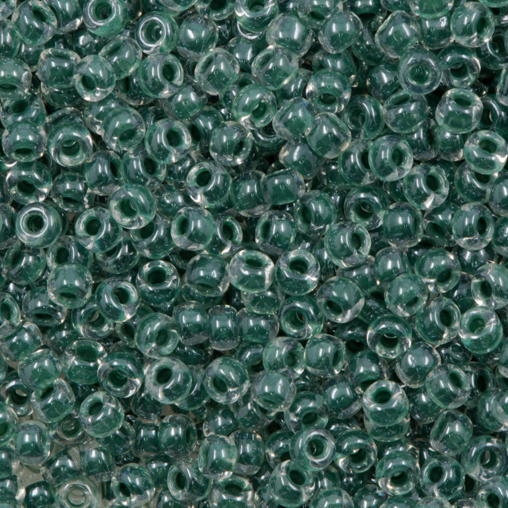Miyuki Round Seed Beads 8/0 Inside Color Lined Hunter Green 30g (217)