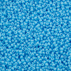 Toho Round Seed Bead 15/0 Opaque Spring Blue 2.5-inch Tube (43)