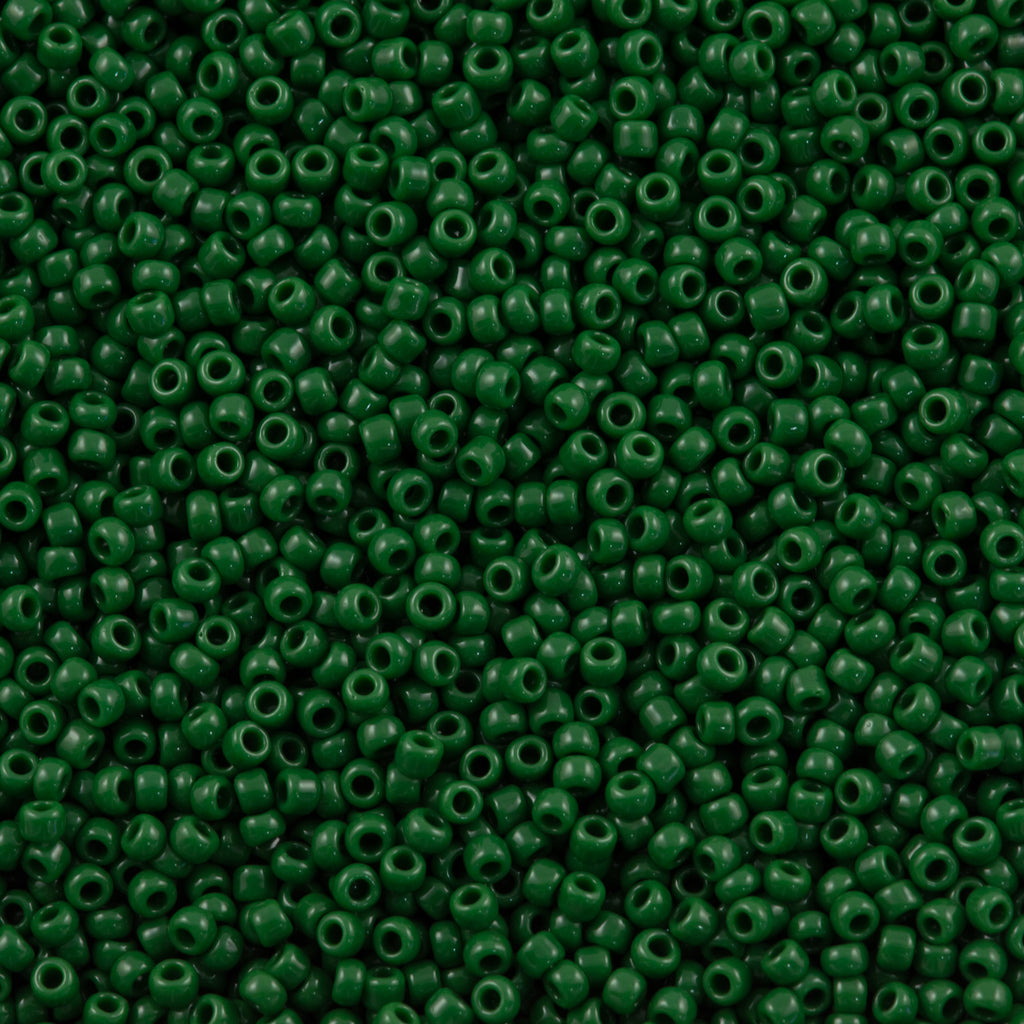 50g Toho Round Seed Bead 11/0 Opaque Forest Green (47H)