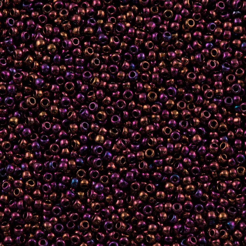 Toho Round Seed Bead 15/0 Higher Metallic Amethyst 2.5-inch Tube (502)