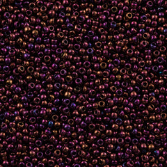 Toho Round Seed Bead 15/0 Higher Metallic Amethyst 2.5-inch Tube (502)