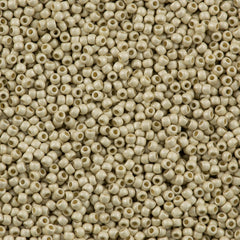 Toho Round Seed Bead 6/0 PermaFinish Matte Galvanized Aluminum 2.5-inch tube (558PFF)